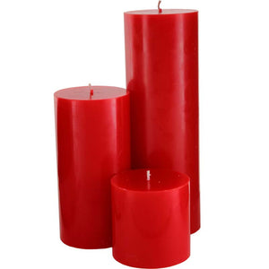 Hollyberry Pillar Candles
