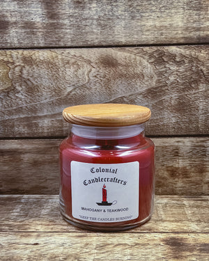 Mahogany and Teakwood Jar Candles