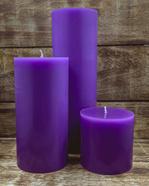 Lilac Pillar Candles