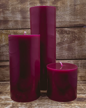 Mulberry Pillar Candles