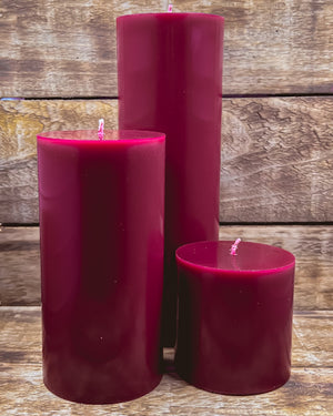 Cran-Orange Pillar Candles